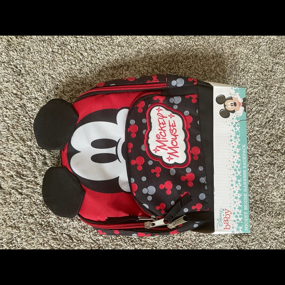NWT Disney Baby Mickey Mouse children’s harness backpack
